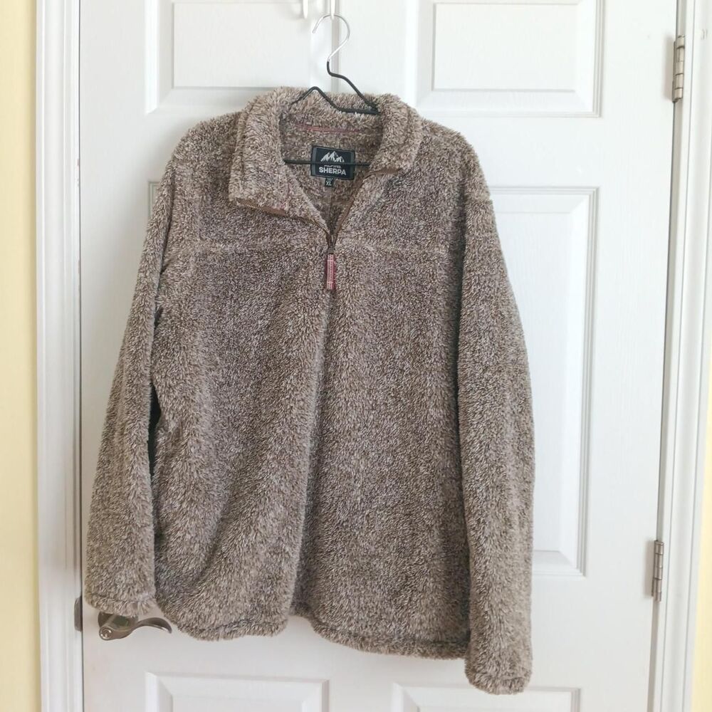 Alpine Sherpa 1/4 Zip High-Pile Fleece Pullover XL